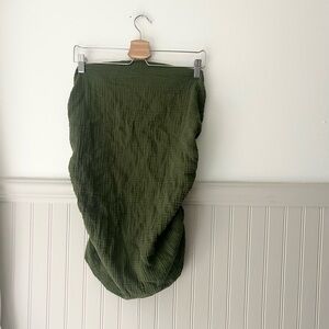 Blissful Diary 100% Cotton Olive Green Baby Bassinet Sheet